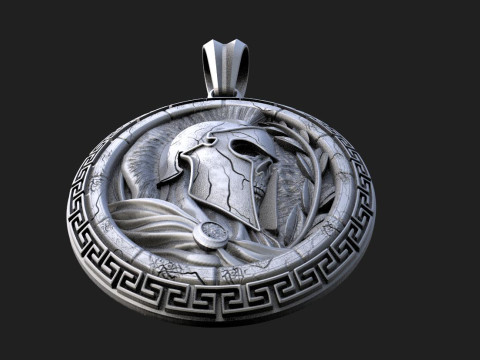 Spartan skull pendant 3D प्रिंट मॉडल