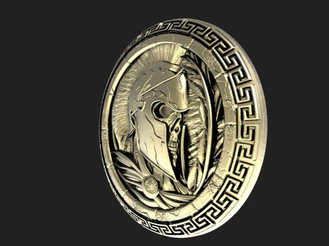 Spartan skull pendant 3D Print Model