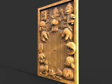Bowser Wall clock CNC 3D Print Model