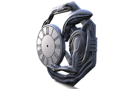 Alien Wall Clock CNC 3D 打印模型