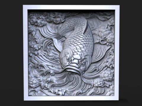 Koi fish CNC 3D Print Model