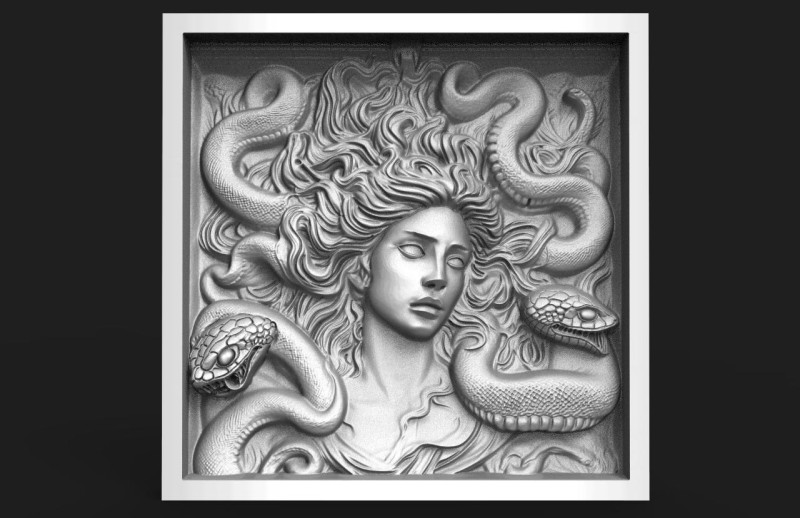 Medusa CNC 3D Print Model .c4d .max .obj .3ds .fbx .stl .blend 