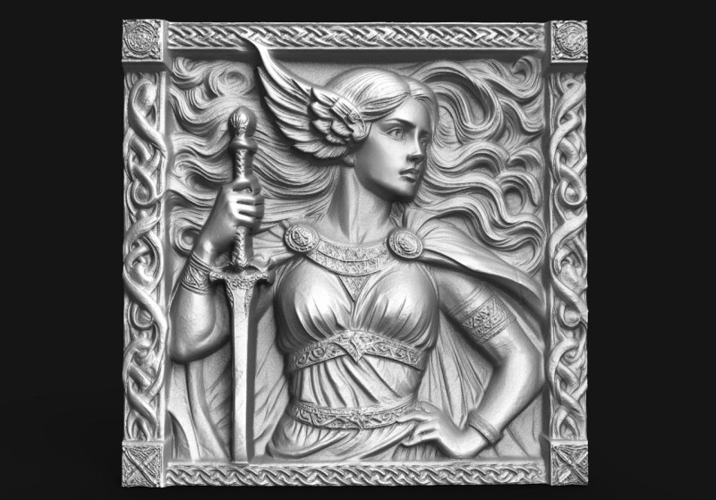 Valkyrie CNC 3D Print Model .c4d .max .obj .3ds .fbx .stl .blend 