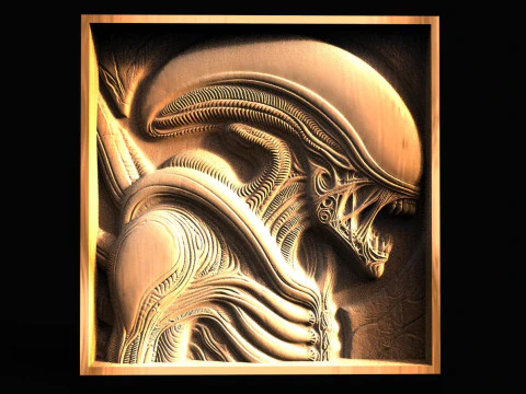 Alien Xenomorph CNC 3D Print Model