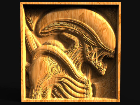 Alien Xenomorph CNC Model Cetak 3D