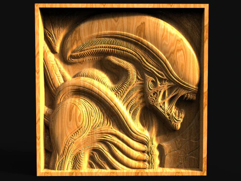 Alien Xenomorph CNC 3D Print Model