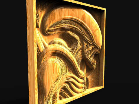 Alien Xenomorph CNC Model Cetak 3D