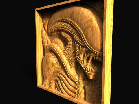 Alien Xenomorph CNC 3D Print Model
