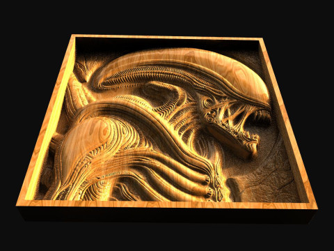 Alien Xenomorph CNC Model Cetak 3D