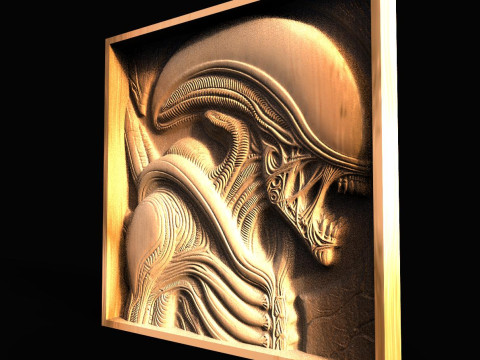 Alien Xenomorph CNC Model Cetak 3D