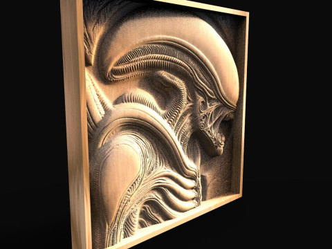 Alien Xenomorph CNC Model Cetak 3D