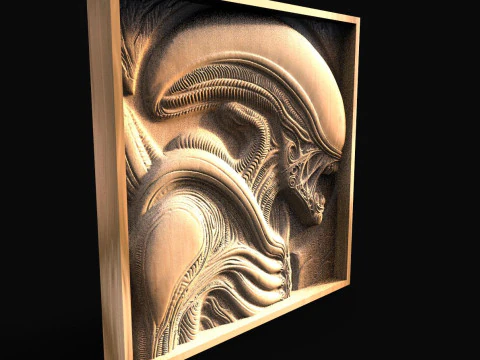 Alien Xenomorph CNC 3D Print Model