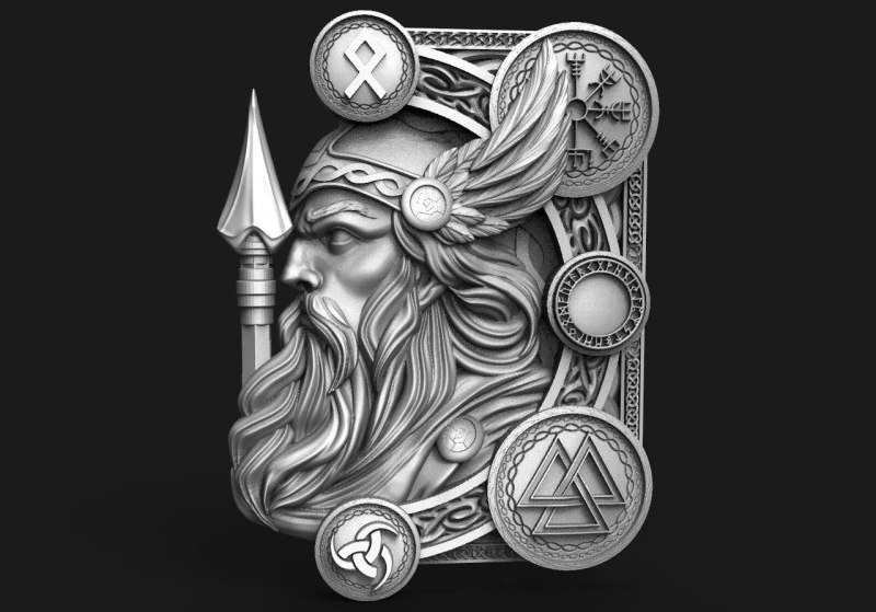 Odin CNC 3D Print Model .c4d .max .obj .3ds .fbx .stl .blend 