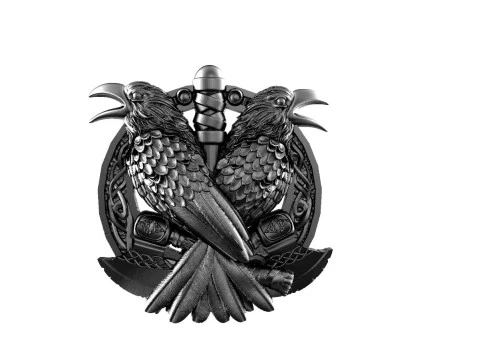 Viking crow pendant 3D Print Model