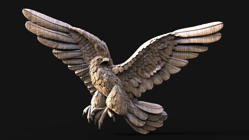 Eagle CNC 3D Print Model .c4d .max .obj .3ds .fbx .stl .blend 