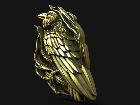 Crow pendant 3D Print Model
