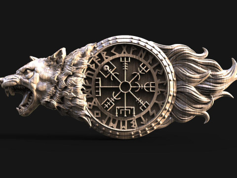 Viking wolf CNC Modèles 3D en vedette