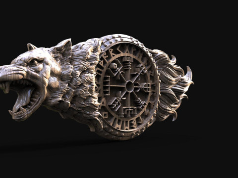 Viking wolf CNC 3D Print Model