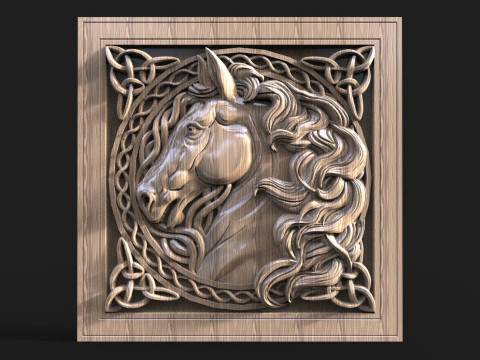 Celtic Horse CNC 3D Print Model