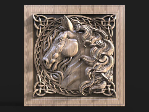 Кельтская лошадь с ЧПУ 3D Принт Модель