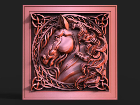 Celtic Horse CNC Modello di stampa 3D