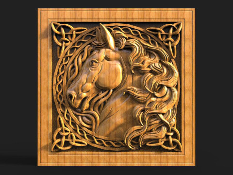 Celtic Horse CNC Modello di stampa 3D