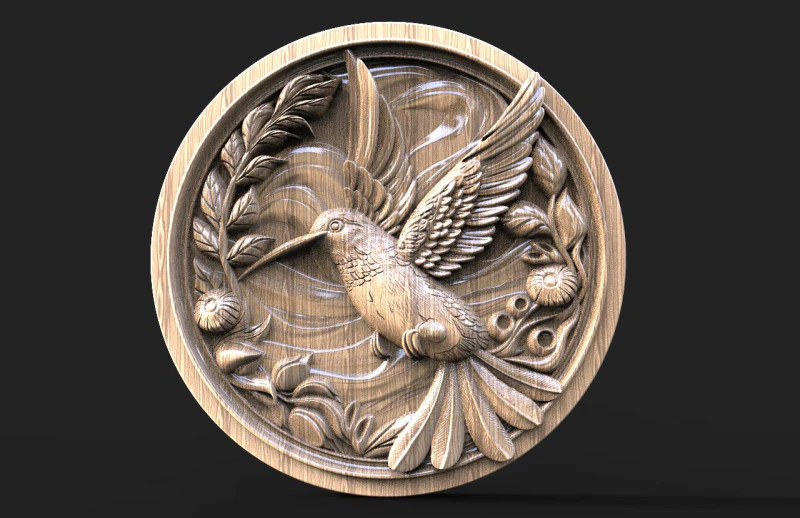 Hummingbird CNC 3D Print Model .c4d .max .obj .3ds .fbx .stl .blend 