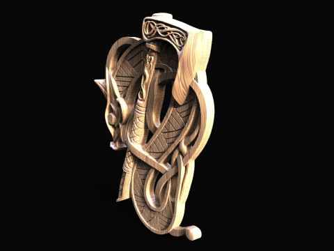 Viking Dragon CNC 3Dプリントモデル