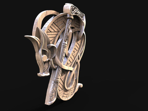 Viking Dragon CNC 3Dプリントモデル