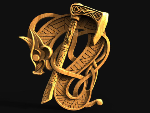 Viking Dragon CNC 3Dプリントモデル