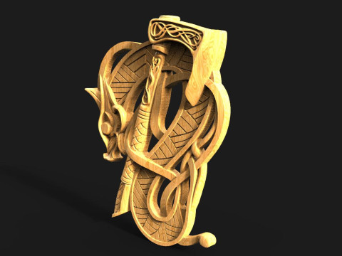 Viking Dragon CNC 3Dプリントモデル