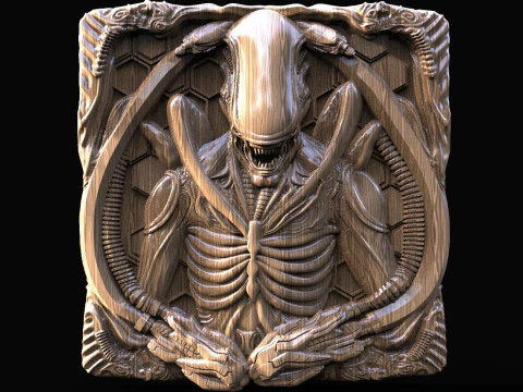 एलियन ज़ेनोमोर्फ सीएनसी 3D प्रिंट मॉडल