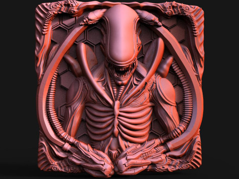 Alien Xenomorph CNC Modèles 3D en vedette