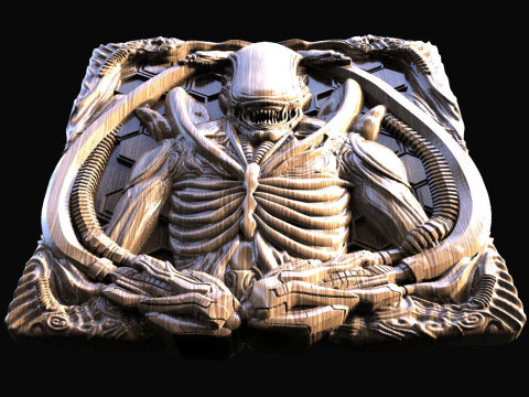 Alien Xenomorph CNC Modèles 3D en vedette