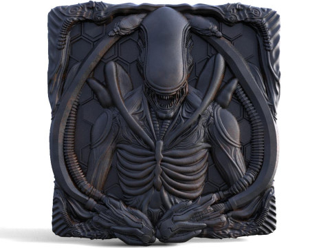 Alien Xenomorph CNC Modèles 3D en vedette