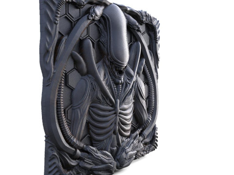 Alien Xenomorph CNC Modèles 3D en vedette