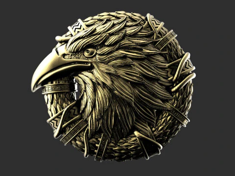 Crow pendant 3D Print Model