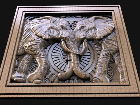 Elephant CNC 3D Print Model