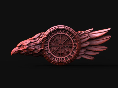 Viking crow CNC 3D प्रिंट मॉडल