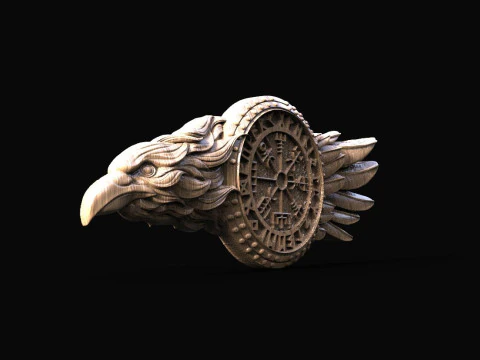 Viking crow CNC 3D Print Model