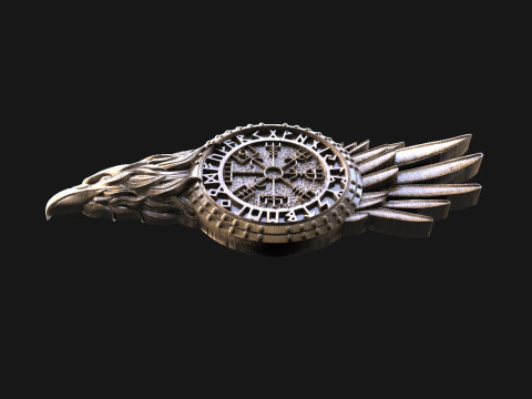 Viking crow CNC 3D प्रिंट मॉडल