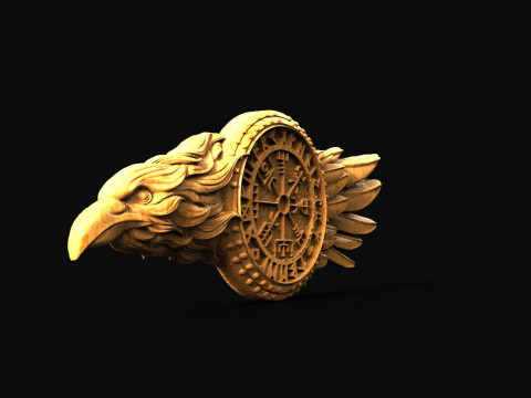 Viking crow CNC 3D प्रिंट मॉडल
