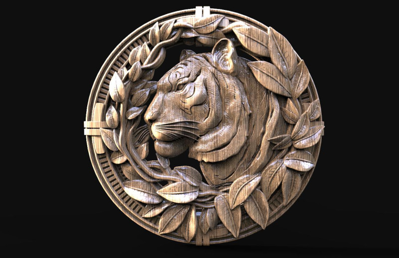 Tiger CNC 3D-printmodel .c4d .max .obj .3ds .fbx .stl .blend 