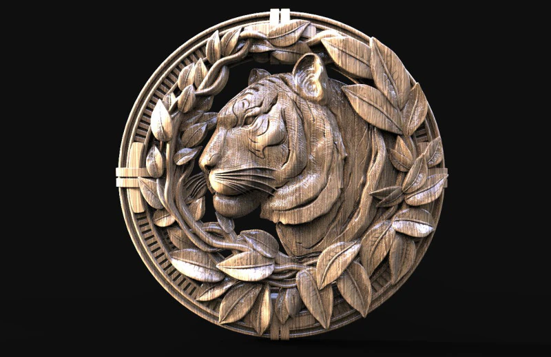 Tiger CNC 3D Print Model .c4d .max .obj .3ds .fbx .stl .blend 