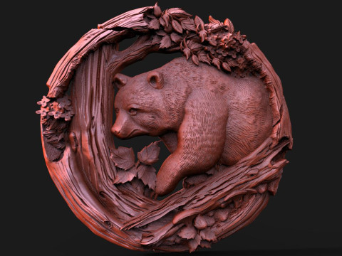 Bear CNC STL model 3D 打印模型