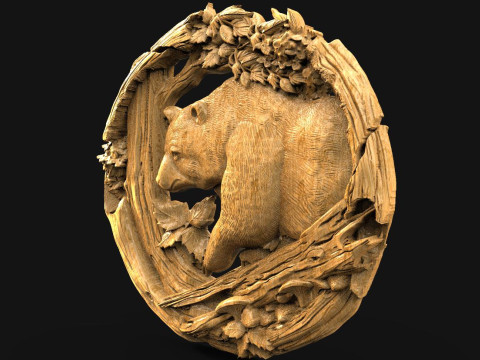 Bear CNC STL model 3D 打印模型
