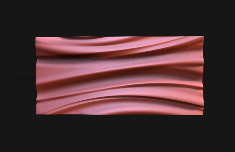 Panel Wave CNC 3D प्रिंट मॉडल .c4d .max .obj .3ds .fbx .stl .blend 