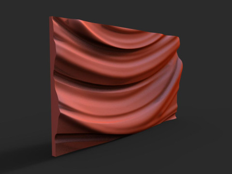 Panel Wave CNC STL file 3D Print Model