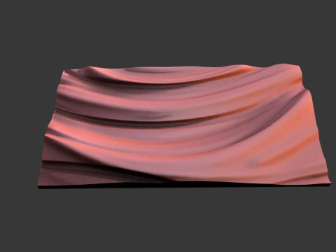 Panel Wave CNC STL file 3D Print Model