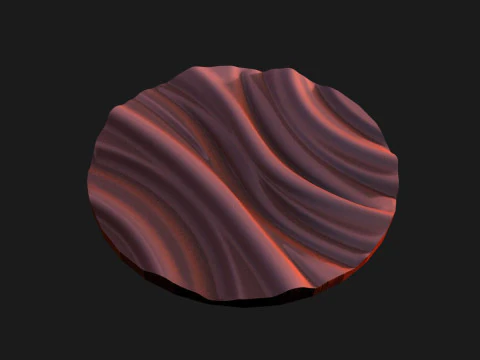 Panel Wave CNC STL file 3D Print Model